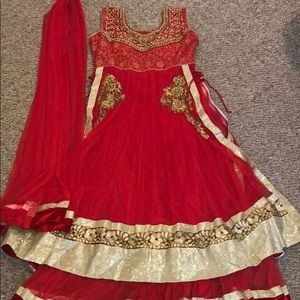 Red indian outfit